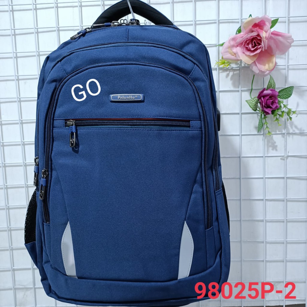 gos PALO ALTO TAS RANSEL A4 Laptop Free RainCover Tas Sekolah Laki Laki Perempuan