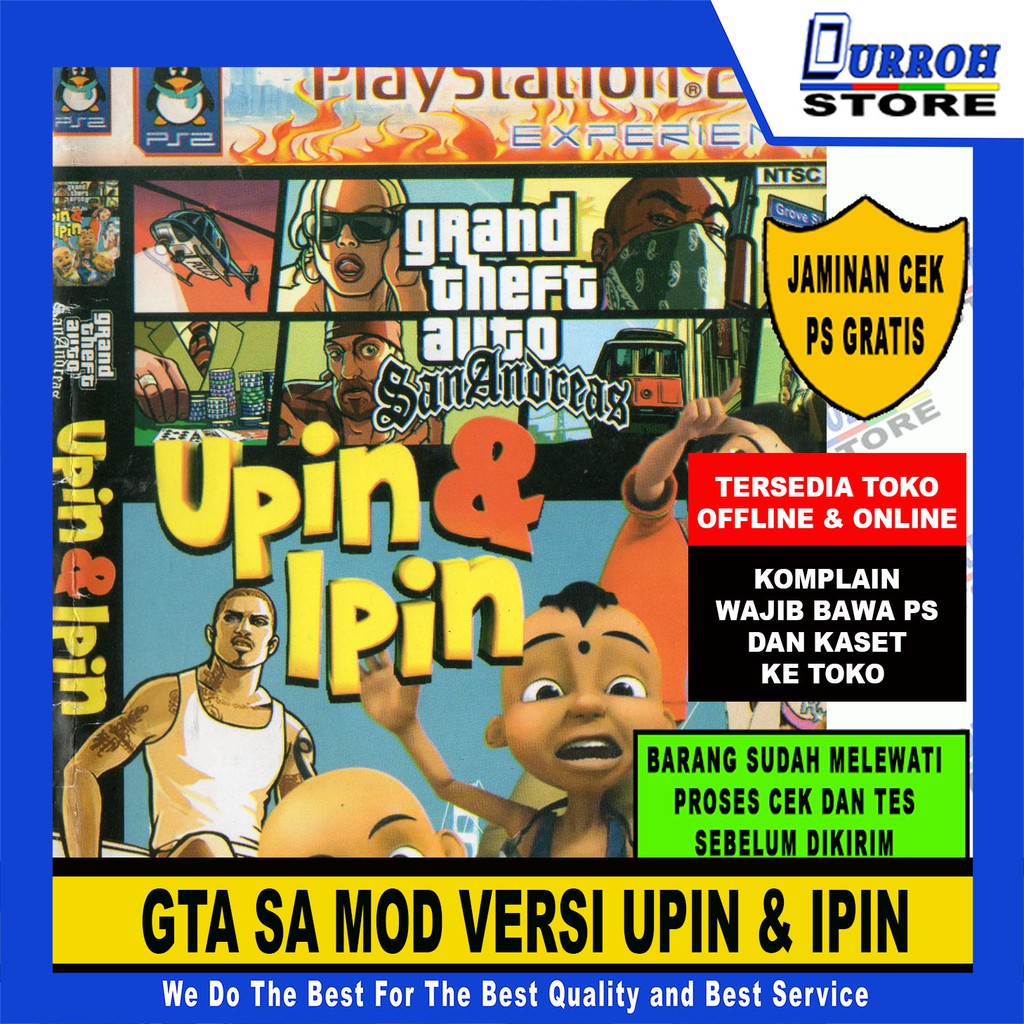 Jual Kaset Game Ps 2 Gta Sa Mod Upin And Ipin Shopee Indonesia