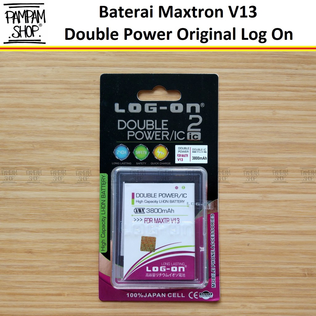 Baterai Log On Double Power Original Maxtron V13 Batre Batrai Battery HP Ori V 13 Handphone LogOn