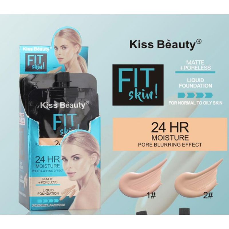 FIT SKIN FOUNDATION - KISS BEAUTY FIT ME SKIN FOUNDATION MATTE PORELESS NO.68740-03/SKIN FIT ROSE NUDE NO.68640