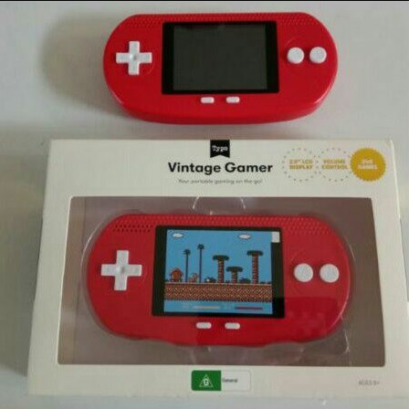 Konsol Vintage Gamer Red Retro Gameboy Gamebot Game Jadul isi 240 Game