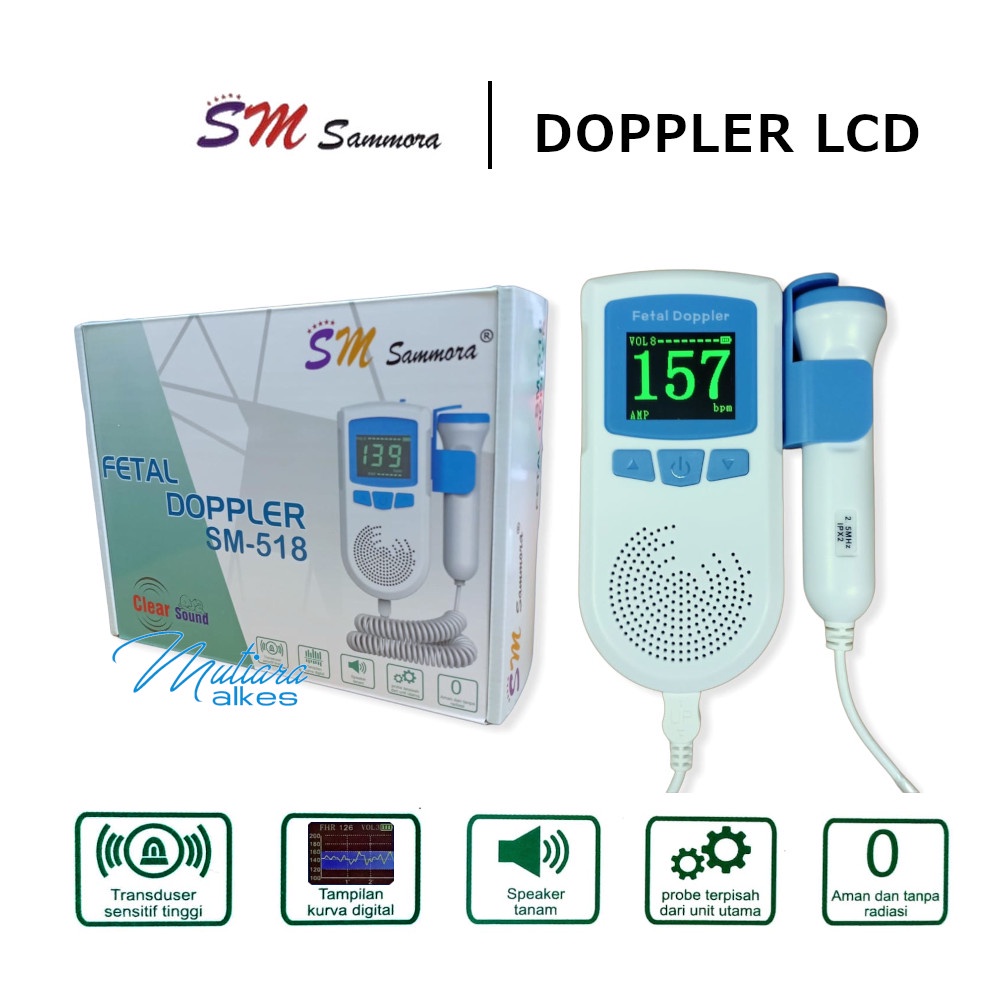 Fetal Doppler / Alat Detak Jantung Bayi SAMMORA SM-518