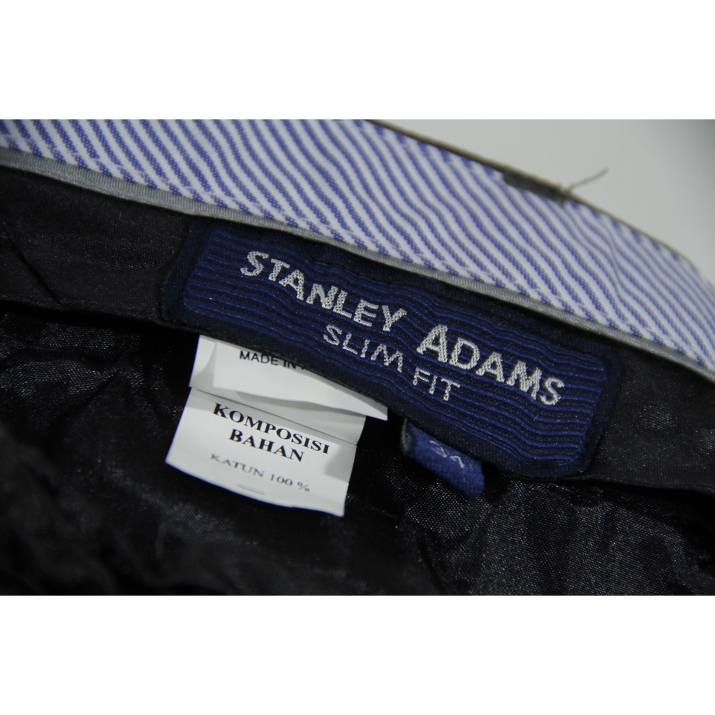 COD Celana Panjang Chino Pria Slimfit Stanley Adams Abu-abu Polos 100% Original Brand