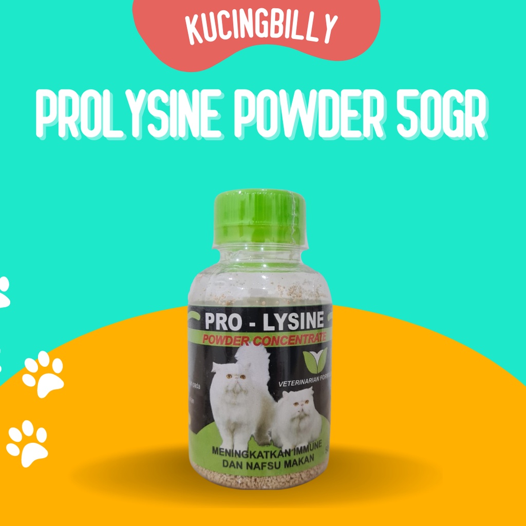 Prolysine powder 50gr imunitas dan nafsu makan kucing