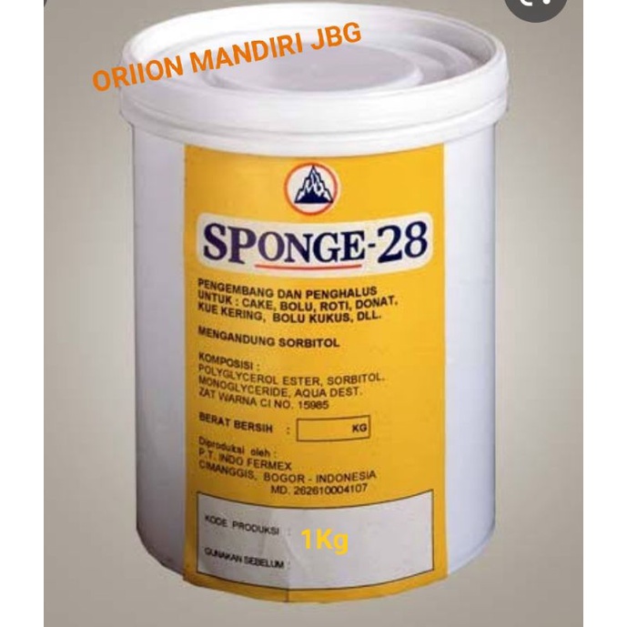 

SP 28#SPONGE28#EMULSIFIER#PENGEMBANG CAKE#1KG KEMASAN REPACK