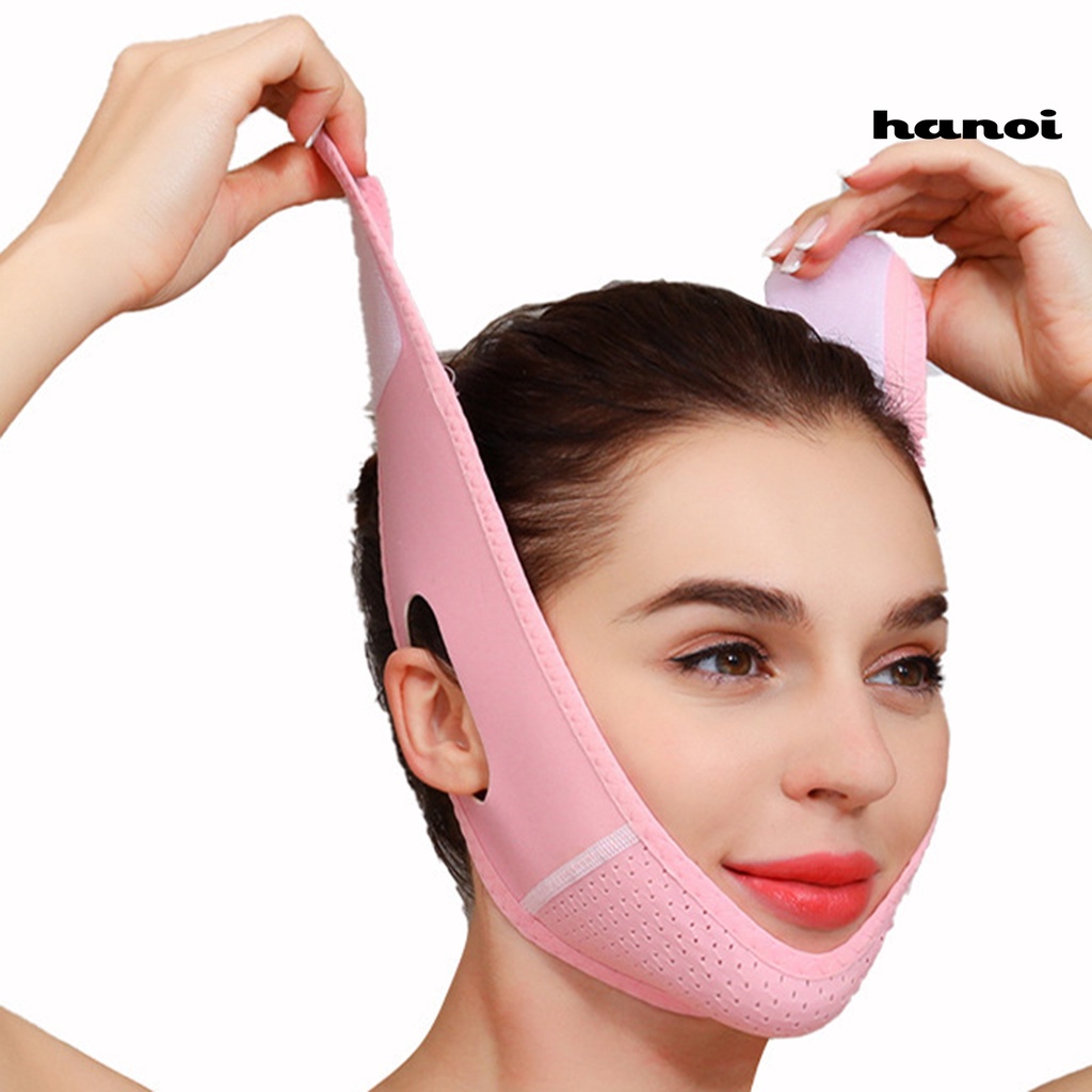 HQTM_Face Slimming Band V Shaped Breathable Soft Facial Tighten Skin Lifting Band for Female