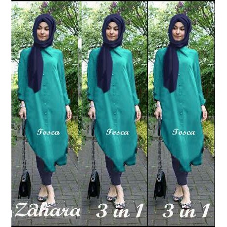 Jual Hijab Zahara Rayon Set 3in1 Exclusive