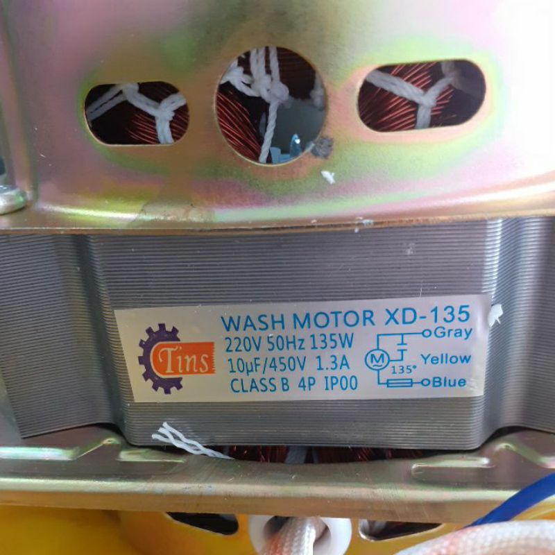 Dinamo wash umum Dinamo wash mesin cuci 2 tabung as12mm 135watt tembaga