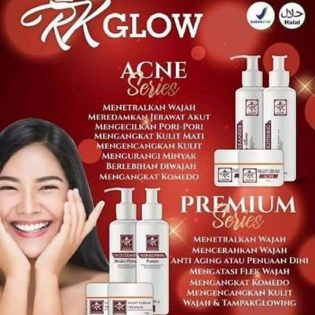PAKET RK GLOW PREMIUM / CREAM RK GLOW ACNE BPOM ORIGINAL 100%