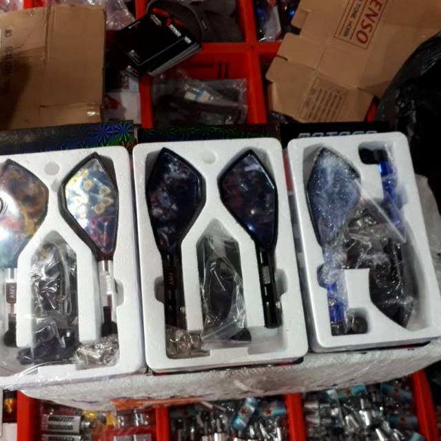 Kaca Spion Tomok Full CNC ( kaca biru ready 5 warna lengkap )