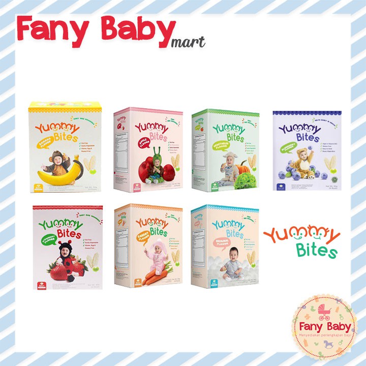 YUMMY BITES CRACKERS - SNACK BAYI 6 BULAN+ / 50GR