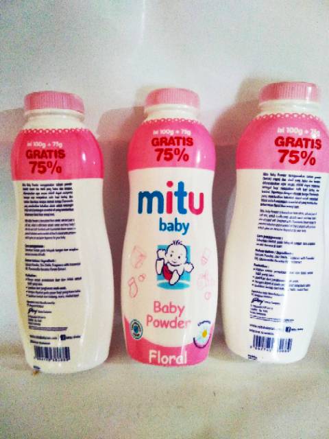 MITU BABY POWDER, BEDAK BAYI 100GR +75℅