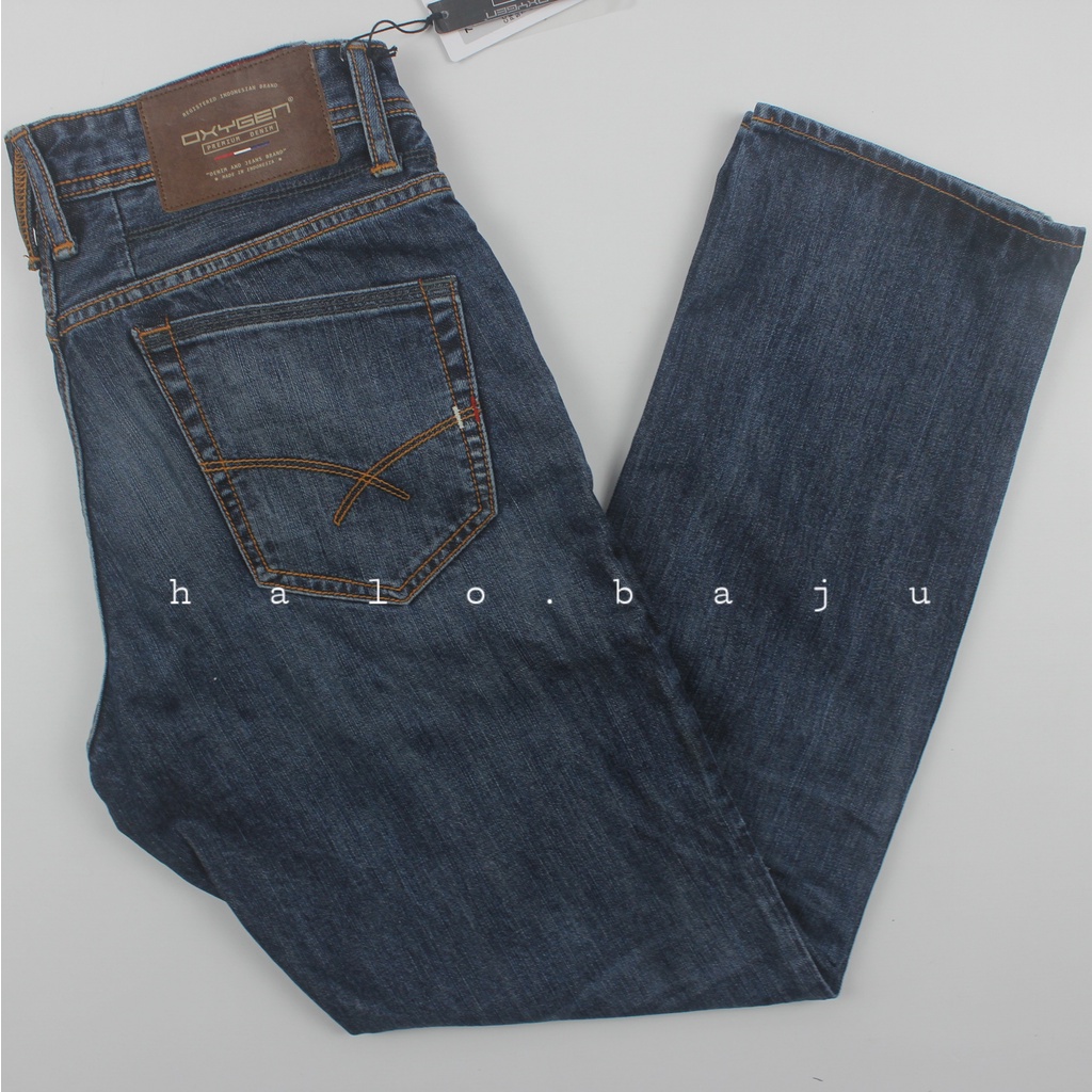 OXYGEN DENIM (705-350021) Celana Jeans Pria Straight Cut - Celana Oxygen Standar - Core Jeans Oxygen