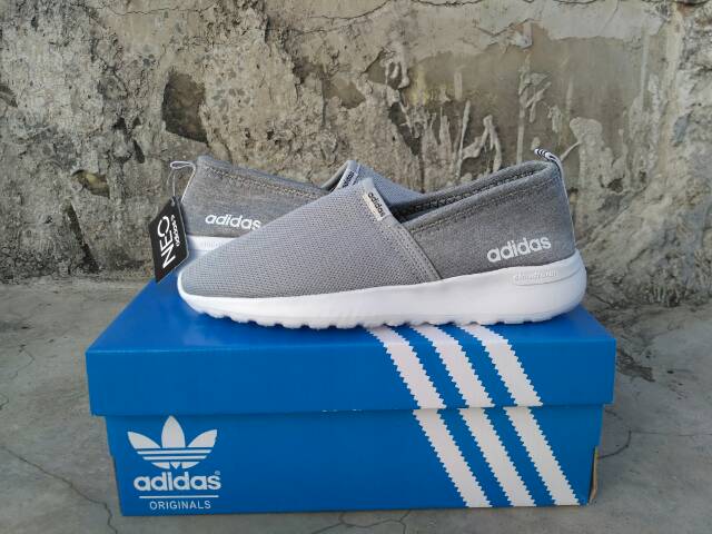 SEPATU SLIP ON ADIDAS NEO CLOUDFOAM SEPATU WANITA SLOP CASUAL ABU MADE IN VIETNAM