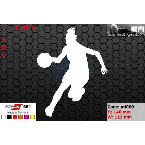 ea cutting sticker / decal Code: mi080 ( basketball girl )