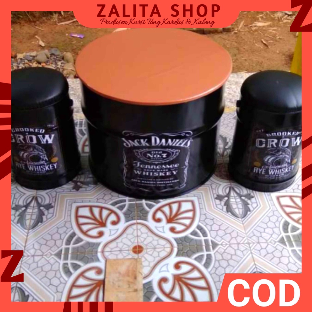 Set kursi teras unik/Set kursi teras/kursi unik/kursi tong/kursi drum/kursi kaleng