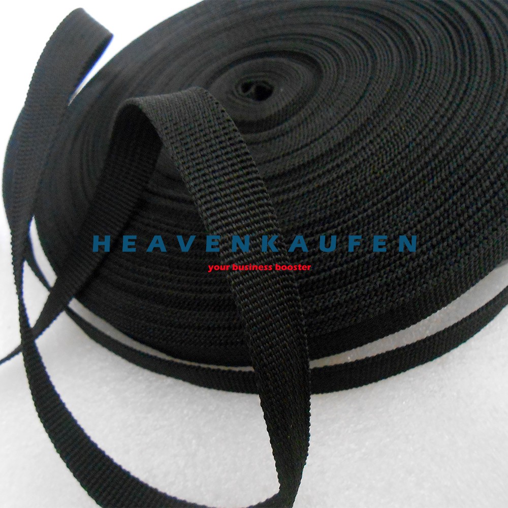 Webbing Tas 1,5 cm Warna Hitam Murah Meteran