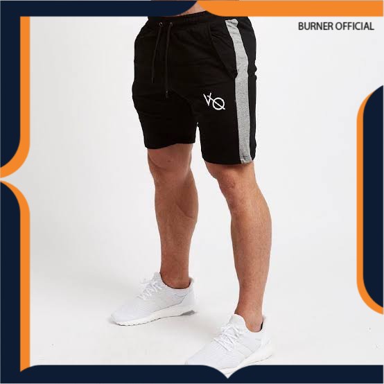 CELANA PENDEK BBT- VQ STRIPE Celana olahraga basket running gym fitnes training jogging PRIA