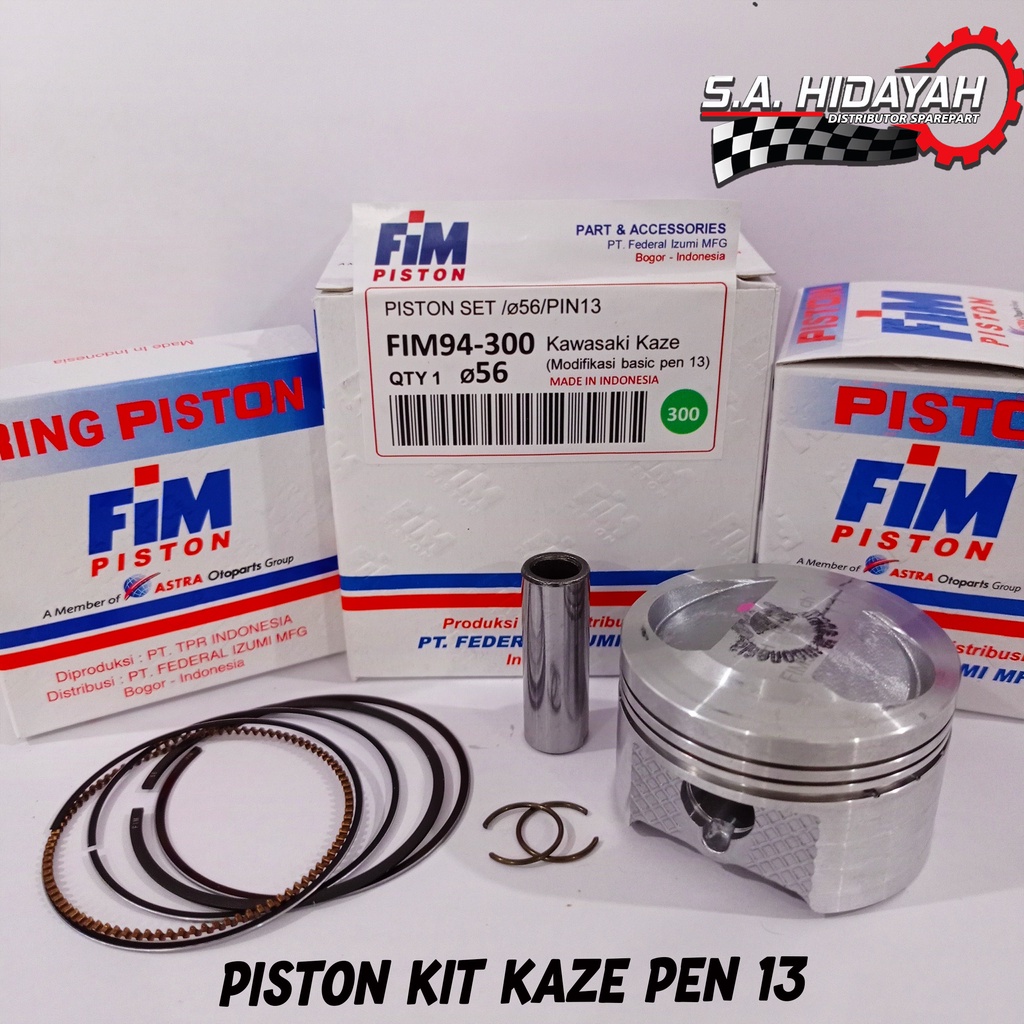 PISTON KIT SEHER SET KAWASAKI KAZE 53 53,5 54 54,5 55 56 PEN 13 FIM IZUMI-1