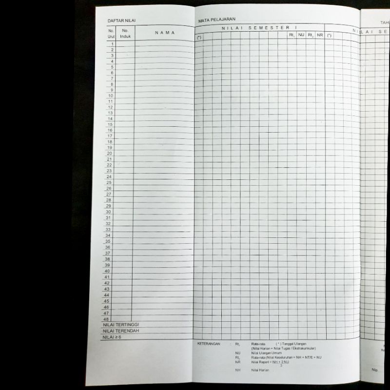 

RB SOS Buku Nilai Siswa MICROTOP(10bk) / Daftar Nilai Siswa / Buku Nilai Sekolah/Daftar Nilai Murid