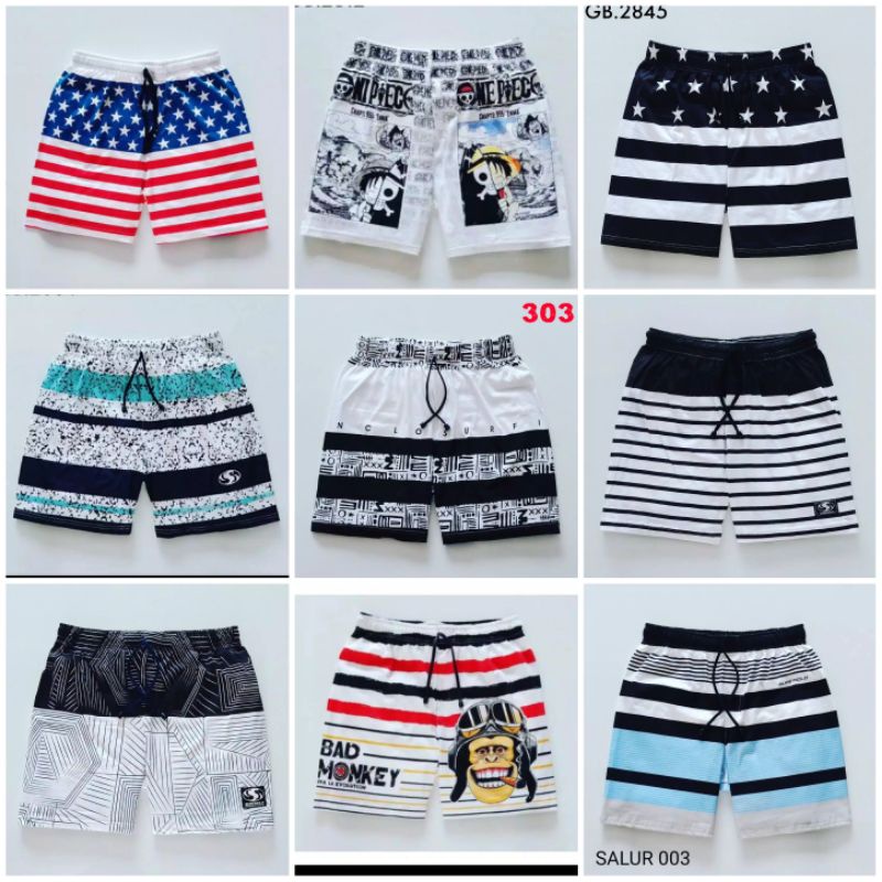 CELANA KOLOR BOXER PRIA WANITA MOTIF BAHAN KATUN 30S BOKSER KATOK MELLAR