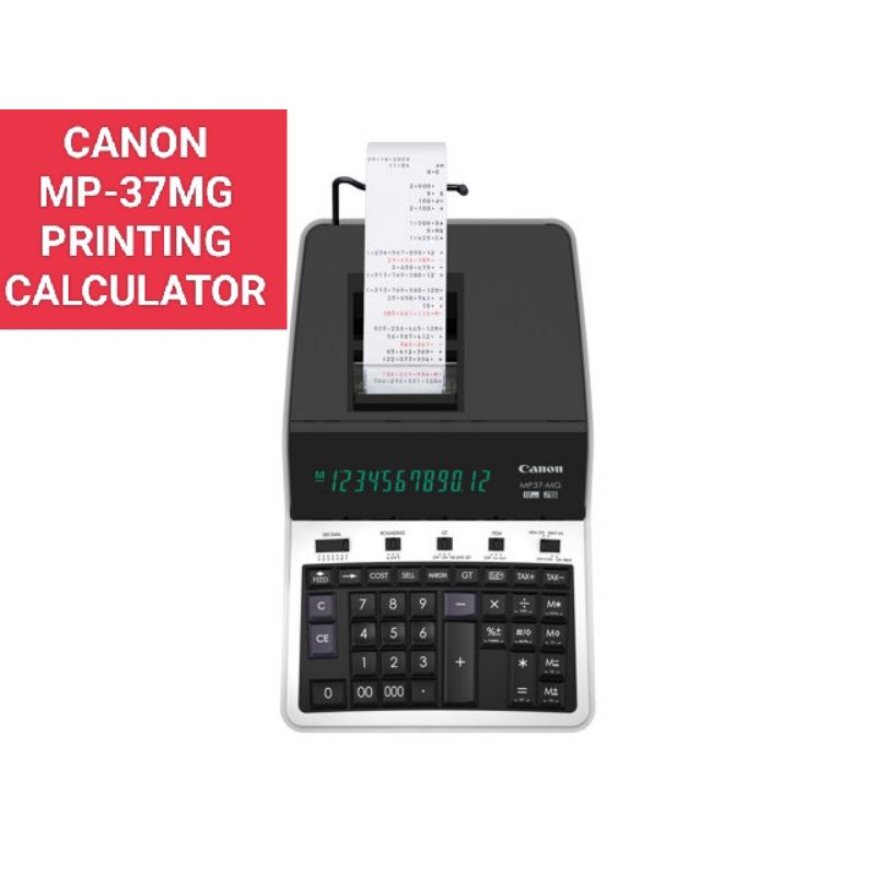 

CANON KALKULATOR PRINTING MP 37 MG CETAK 2 WARNA 12 DIGIT PITA PRINTER