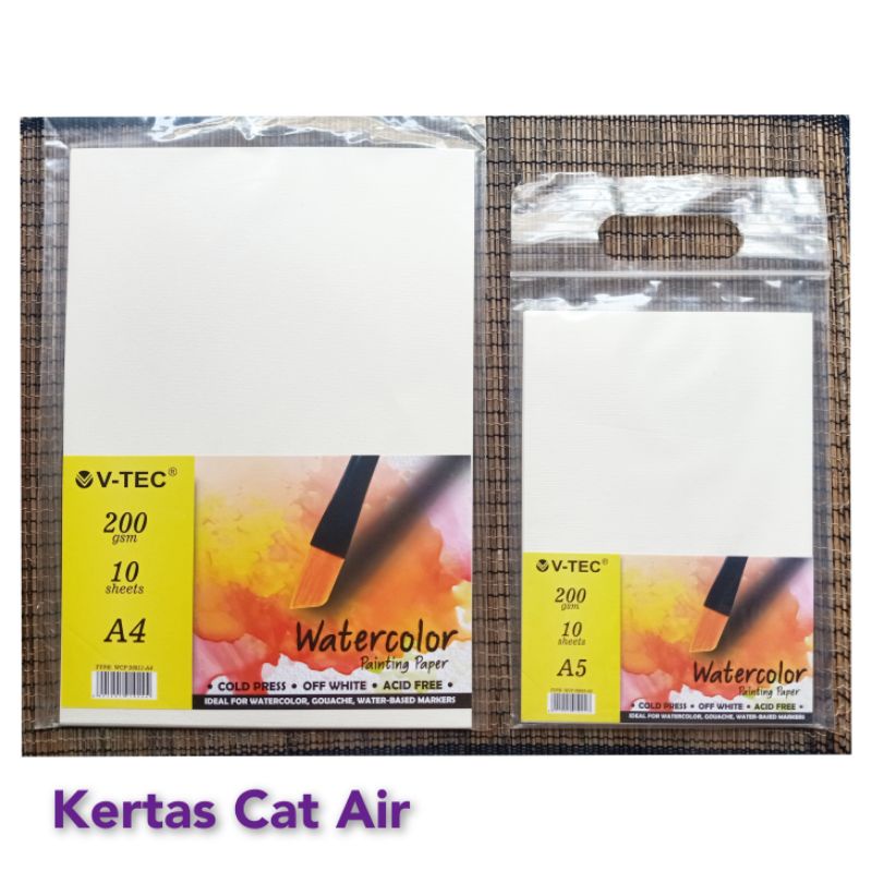 

Kertas Lukis Cat Air Kertas Cat Air V Tec Peralatan Melukis