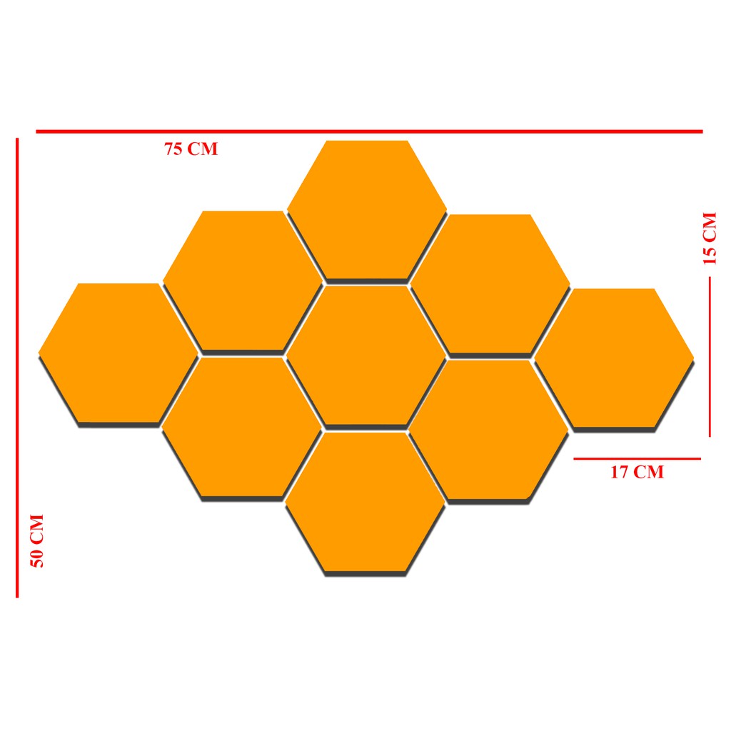 Hiasan Dinding Hexagonal Custom pusatmode1234