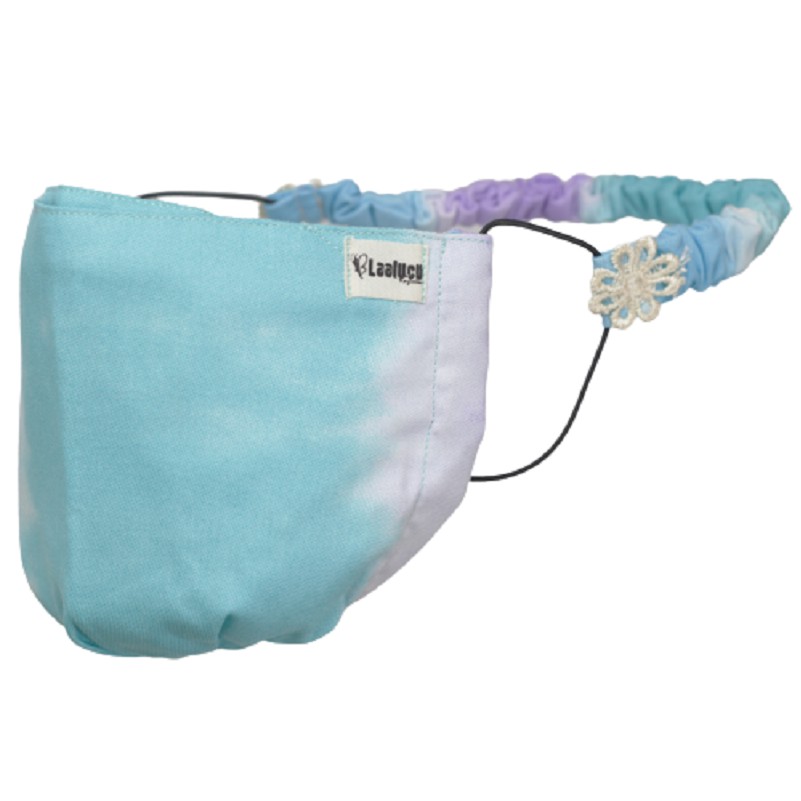 Laalucu Masker kain Wanita 3 Lapis Tebal Bahan Katun Premium Hijab Friendly