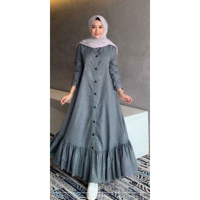 Baju Gamis Wanita Katun Jumbo / Gamis Terbaru 2022 / Gamis Wanita Katun Polos Busui Friendly