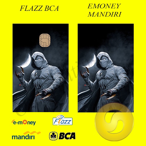 CUSTOM KARTU FLAZZ BCA GENERASI 2 ATAU EMONEY/SALDO 0 - MOON KNIGHT EDITION