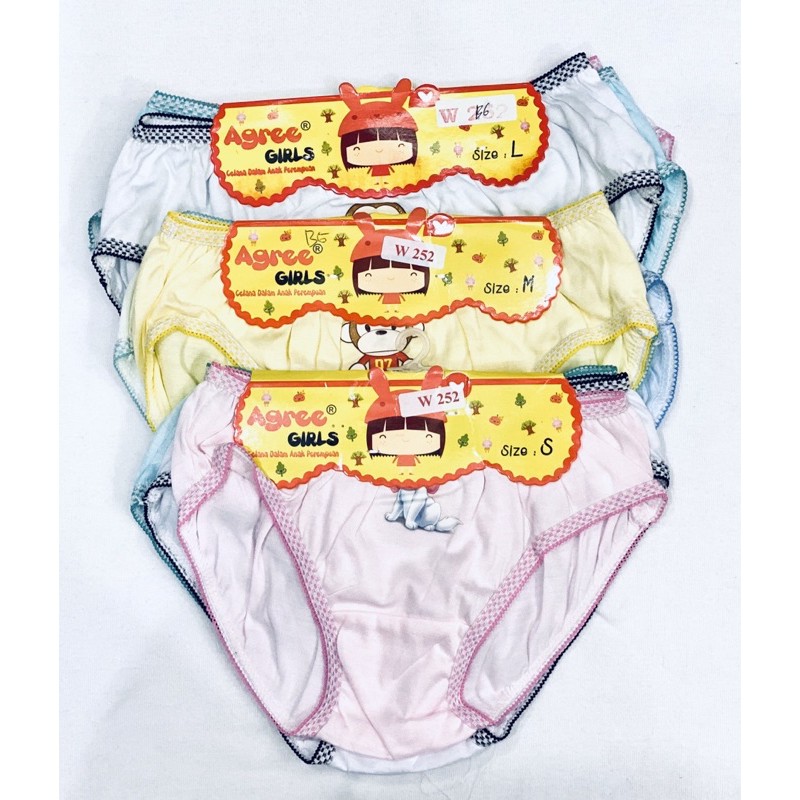 CD / Celana Dalam Anak Perempuan Golden-Nick W252 isi 3pcs