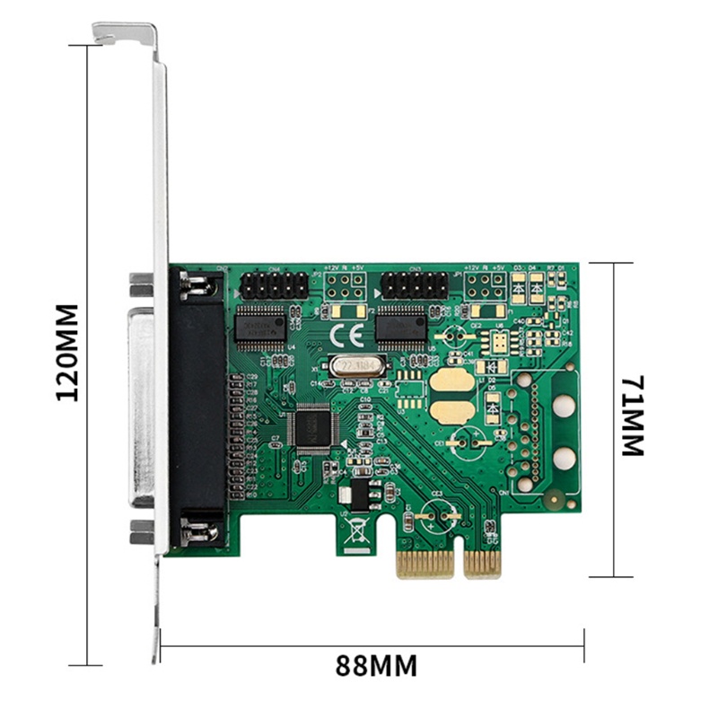 Konektor Port Serial btsg RS232 Paralel Kartu Ekspanding PCIE WCH382+Baffle