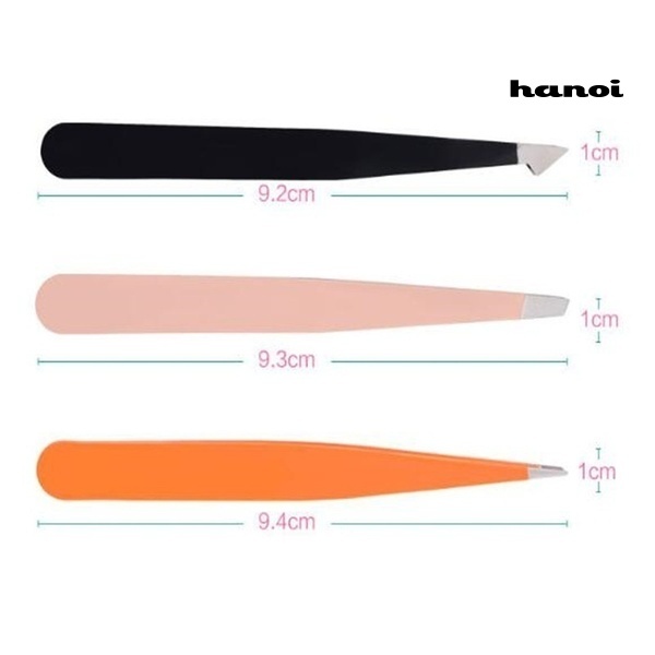 HQTM_3Pcs Point Slant Knife Tip Eyebrow Removal Tweezers Eyelashes Extension Tools