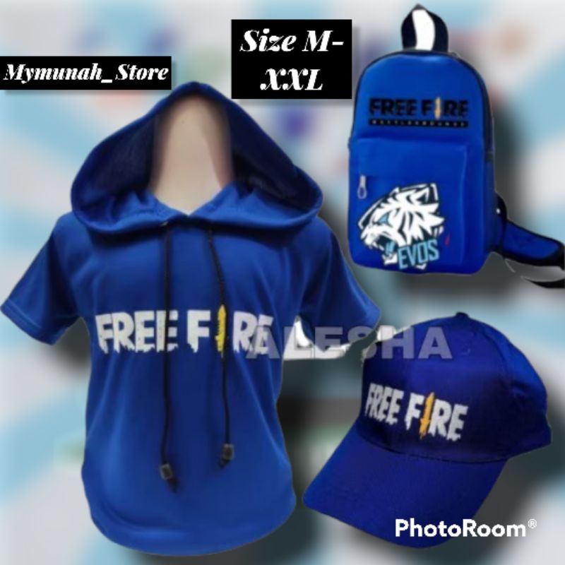 Kaos Hodie Anak Laki Laki Karakter Free Fire Murah