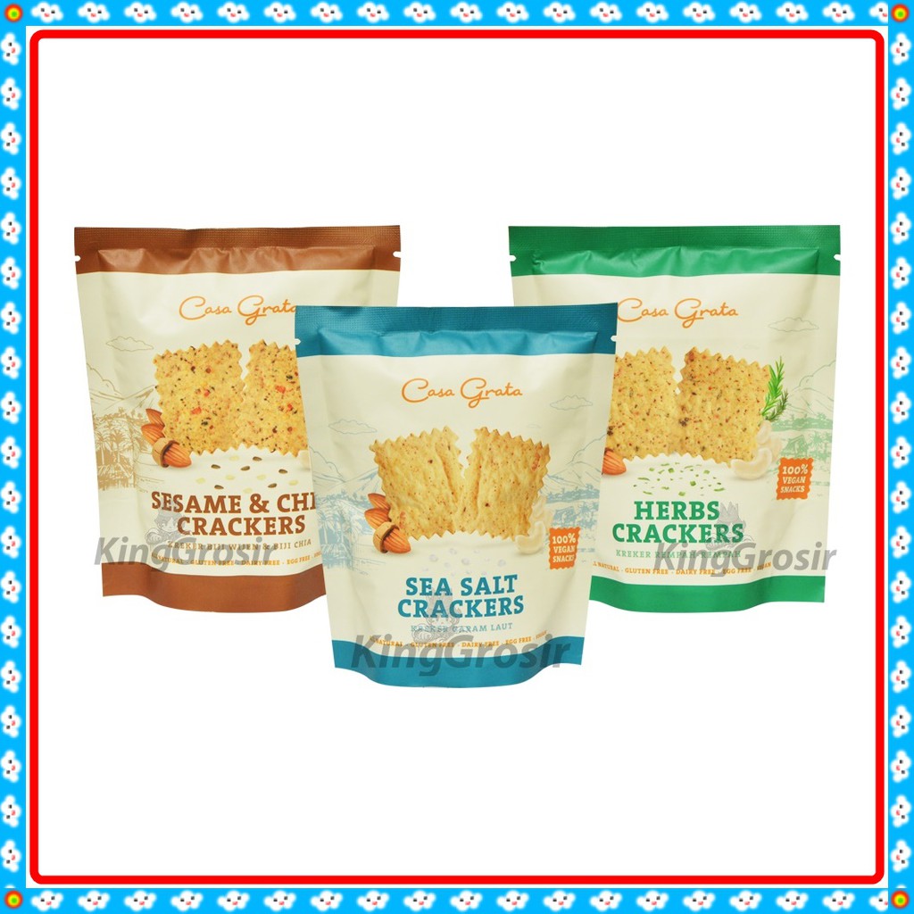 Casa Grata Crackers 20gr Camilan Sehat Rendah Kalori Dan Bebas Gula Shopee Indonesia