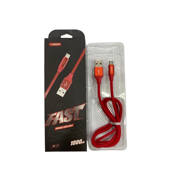 KABEL DATA CASAN USB MURAH VEGER VP11 2.4A DATA CABEL CASAN FAST CHARGER