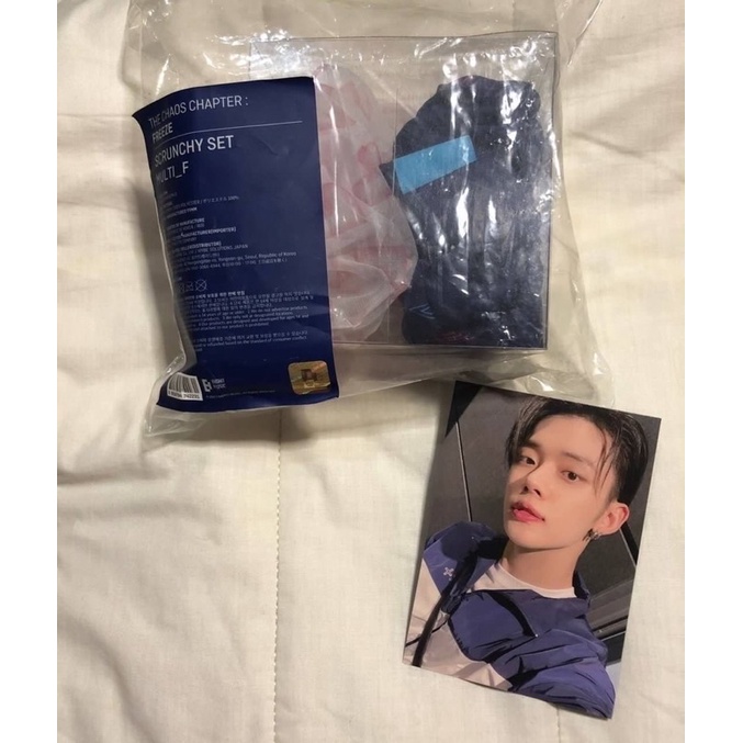 pc uniform freeze yeonjun txt official merch with scrunchy set