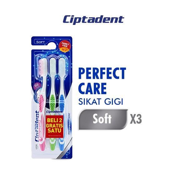 Ciptadent Sikat Gigi Perfect Care Soft Kotak Isi 3 Pcs