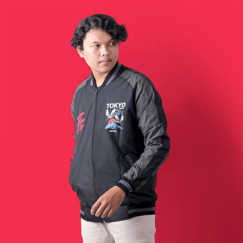 Jaket Sukajan Baseball Keren Stylish Premium Original Terbaru Motif Tokyo Japan | Jaket Sukajan Jepang Cosplai Pria Wanita