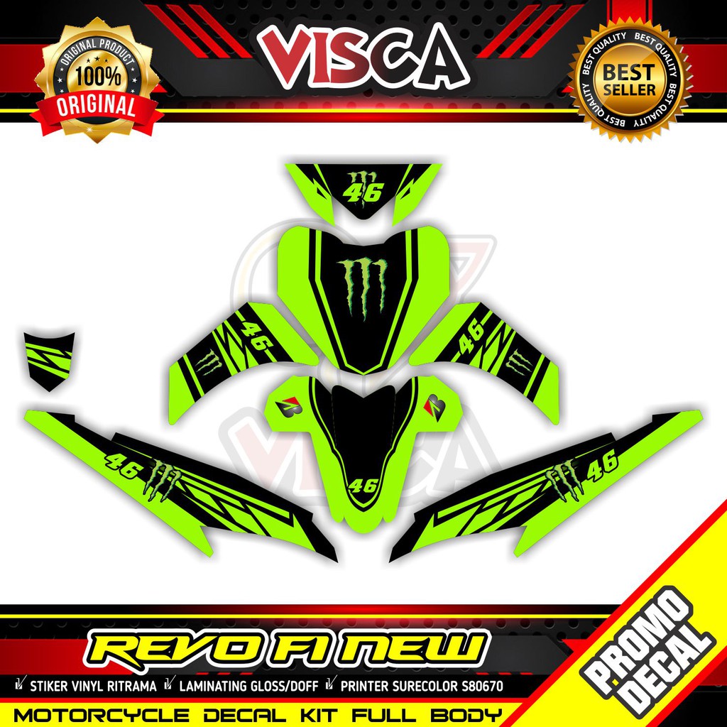 Decal Revo Fit Injeksi Full Body Stiker Revo Fit Injeksi Variasi Striping Revo Fit Injeksi Decal Hol