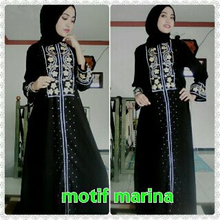 Abaya Motif Marina / Abaya Arab / Gamis Muslimah / Baju Muslim
