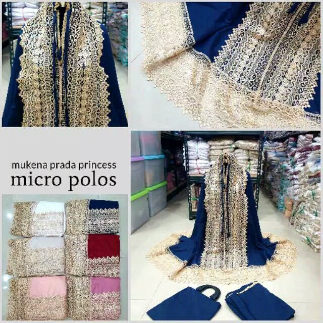 MUKENA MAHARANI PRINCESS GLITTER PRADA RENDA MILO MUKENA KATUN MIKRO RENDA KEONG JUMBO