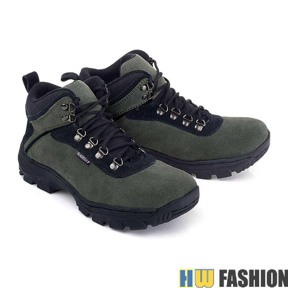 Blackkelly - BCL 624 Sepatu Boots Pria OLIVE murah original cibaduyut keren