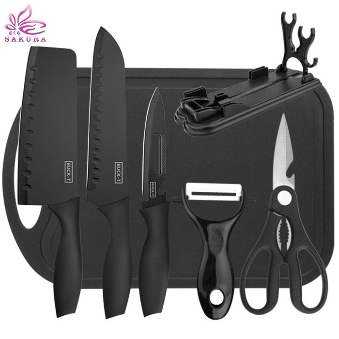 PISAU SET 7 IN 1 TALENAN /Poenscae KITCHEN KNIFE SET / Pisau Dapur Set