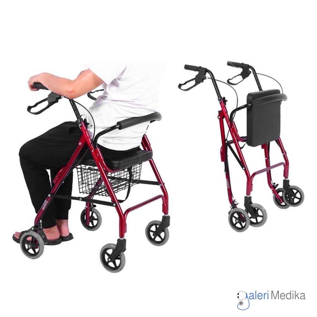 Rollator Onemed FS966 LH Alat Bantu Jalan / Walker Rollator Onemed FS 966 LH Alat Bantu Jalan Lansia