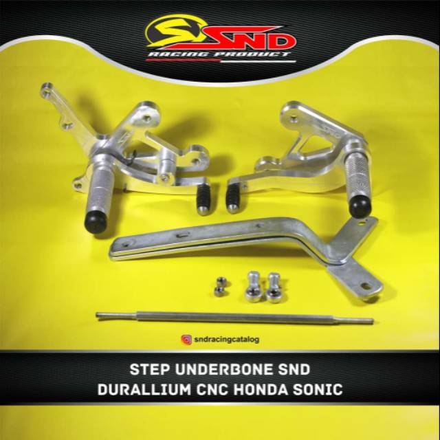 step underbone CNC SND duralium Honda sonic anti patah