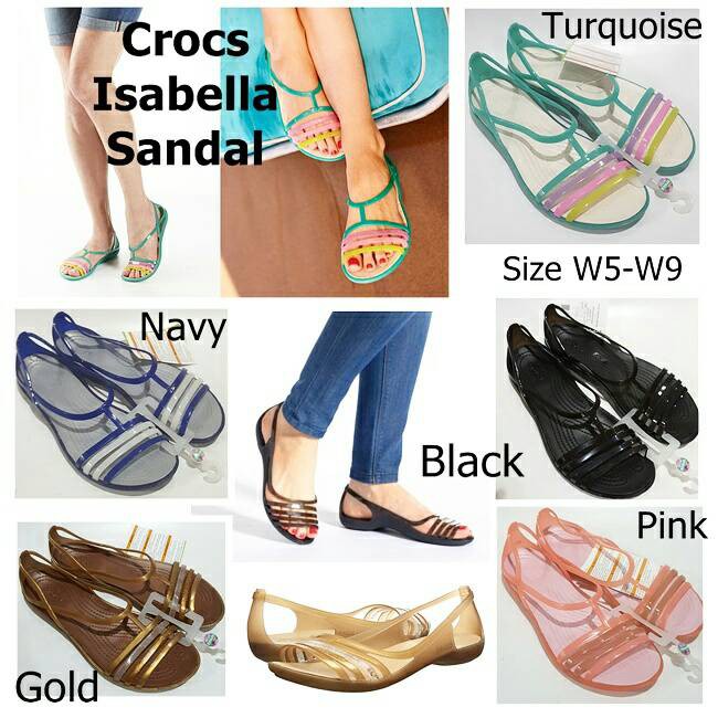 crocs huarache flat jelly sandals