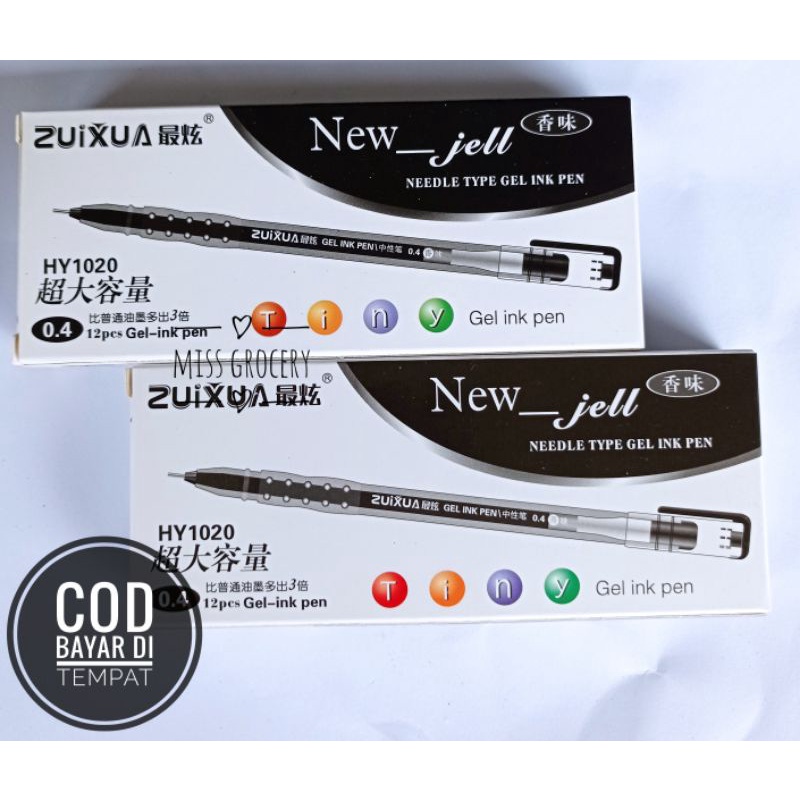 (12 pcs) Pulpen Gel Zuixua 0,4 mm Tinta Hitam Murah/ Pen Gel Berkualitas Murah / Bolpoint gel