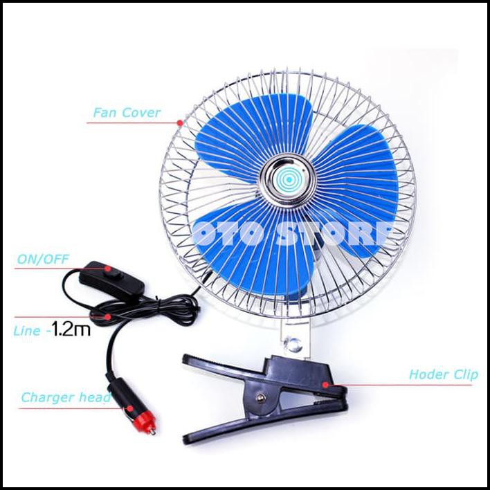 Mobil Fan Kipas Angin Mobil Kaca Style 6 Inch